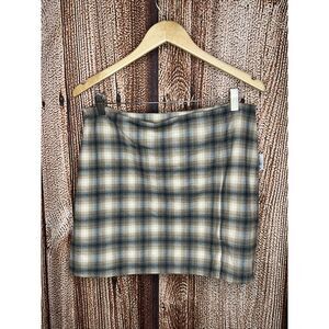 Old Navy Women's Pull-On Zipper Pencil Skirt Heritage Mini Shadow Plaid NWT L